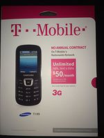 Samsung Sgh-t199 Black T-Mobile Cell Phone With SIM Card Starter Kit