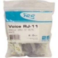 ICC IC1076VCWH Cat 3 EZ Modular Connector, White