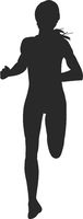 hBARSCI Runner Vinyl Decal - 5 Inches - for Cars, Trucks, Windows, Laptops, Tablets, Outdoor-Grade 2.5mil Thick Vinyl - Matte Black