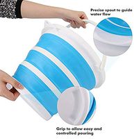 YHYGOO Folding Bucket, 2.65Gal/10L Portable Collapsible Bucket Water Basin Container for Hiking Camping Fishing Travelling Gardening Outdoor Use, Blue