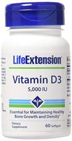 Life Extension Vitamin D3 5000 IU 60 softgels (Pack of 3)