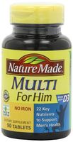 Nature Made Multi For Him with D3 120 Tablets NO IRON
