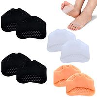 4 Pairs Metatarsal Pads Ball of Foot Cushions,Soft Gel Toe Separators Stretchers,Breathable Silicone Forefoot Relief Cushions Great for Women,Mortons Neuroma, Blisters, Forefoot Pain, Diabetic Feet