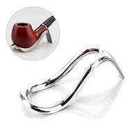 ZHome Useful Durable Stainless Steel Cigar Tobacco Smoking Holder Display Stand Pipe Tool Portable Silver 1PC
