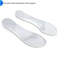 1 Pair 3/4 Length Anti-slip Silicone High Heel Insoles Shock-absorption Foot Pain Relief Cushion Pads