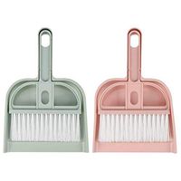 Cosmos Set of 2 Mini Dustpan Brush Set Desk Cleaner for Computer Keyboard Pet Cage Waste Cleaning Tool in Office Home Housework