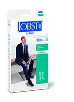 BSN Medical 113121 JOBST Men's Casual Socks with Closed Toe, Knee High, 20-30 mmHg, Full Calf, X-Large, Black
