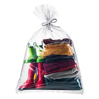 54 Count Extra Large Clear Bags, Thick Big Jumbo Size Poly Storage Bags, Size 18" x 24", 1.3 Mill