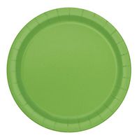 Unique Industries, Paper Plates, 16 Pieces - Lime Green