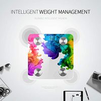 LYAOE Bluetooth Body Fat Scale Ink Water Isolated On White Smart Wireless Scale with LCD Display Measuring Body Weight Bmi and Health Digital Scale