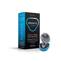 Rhinomed Pronto Clear Nasal Dilator for Stuffy Noses, Size Medium | Essential Oils Vapor Inhaler | Rechargeable | Drug Free | Improves Airflow | Fast and Lasting Relief, Day or Night