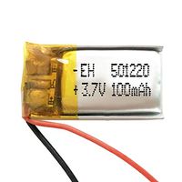 3.7V 100mAh 501220 Lithium Polymer Ion Rechargeable Battery Lithium Polymer Li-Po Battery for MP4 GPS MP3 Bluetooth Stereo DIY Gift