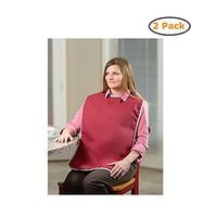 Waterproof Shirt Saver Bib - Size -Standard (27" x 17") - Burgundy Color - Pack of 2