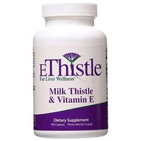 EThistle Liver Wellness Dietary Supplement, Milk Thistle & Vitamin E Liver Health Formula, 180 Caplets