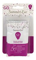 Summer's Eve Feminine Wipes | Simply Sensitive | 5 Count Trial & Travel Size | Pack of 24