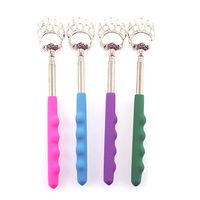 4 Pieces Back Scratchers Telescopic Bear Claw Back Itching Scratcher Scalp Hand Massager Tool with Wave Handles(Random Color) (4)