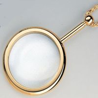 3.5X Eschenbach Pendant Magnifier Gold Plated