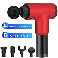 AN-FLY Professional Muscle Massage Gun, Powerful Handheld Deep Tissue Massager for Athletes Deep Relaxation, Percussion Neck Back Muscle with 6 Adjustable Speed Levels and 4 Massage Heads (Red)