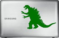 Godzilla(1) (Green 9") Vinyl Decal Sticker for Car Automobile Window Wall Laptop Notebook Etc.... Any Smooth Surface Such As Windows Bumpers