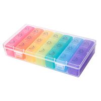 Healifty Weekly Pill Box Portable 21 Grid Medicine Organiser