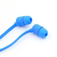 Honsenn in-Ear Earbuds with Mic, Tangle-Free Wired Earphones for iPhone, iPad, iPod, Samsung Galaxy, Android Smartphones, Tablets, Computers (Blue)