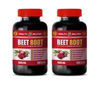 Circulation Support Supplement - Beet Root 1000MG - Rich Source of Vitamins and Minerals - Beetroot Supplement - 2 Bottles 240 Capsules