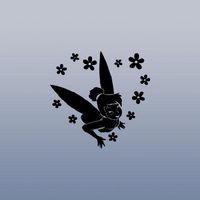 WINDOW HOME DECOR DECORATION LAPTOP STICKER DECAL ART DECOR HELMET WALL AUTO TINKERBELL ADHESIVE VINYL BLACK WALL ART NOTEBOOK