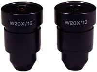 National Optical 620-400 WF20x Eyepiece, For 400, 405, 409, 415, 420/420T, 430, 446, 450, 456 and 460 Microscopes (Pack of 2)