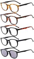 Eyekepper 5-Pack Spring Hinges80's Reading Glasses Includes Sunshine Readers +2.00