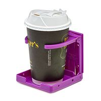 AdirMed Universal Drinking Cup Holder - for Any Kind of Strollers, Walkers, Bicycles, Wheelchairs, Rollator, Cane & Crutch (Purple)