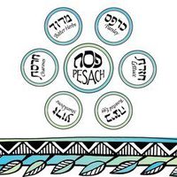 Passover Disposable Party Lunch Napkins Seder Plate Design (16 napkins)