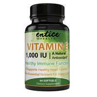 Powerful, Potent & Pure Natural Vitamin E 1000 IU, Provide Strong Antioxidant - Supports Optimal Cardiovascular and Cognitive Health