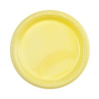 Party Dimensions 81373 15 Count Plastic Plate, 7-Inch, Yellow