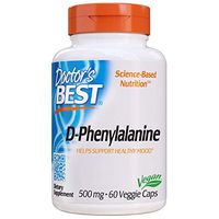 Doctor's Best D-Phenylalanine, Non-GMO, Vegan, Gluten Free, 500 mg, 60 Veggie Caps