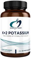 Health K+2 Potassium 2 Forms of Stable Potassium - 300mg Potassium Glycinate + Bicarbonate for Blood Pressure Support (120 Capsules) [Packing May Vary]