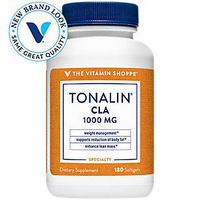 Tonalin CLA 1000mg Softgel, Conjugated Linoleic Acid 740mg from Safflower Seeds Supports Reduction of Body Fat, Stimulant Free, Gluten Free (180 Softgels) by The Vitamin Shoppe