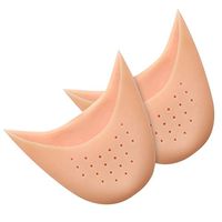 WINOMO 2 Pair Pointe Shoe Pads Silica Gel Ballet Shoes Toe Pad with Holes (Skin Color)