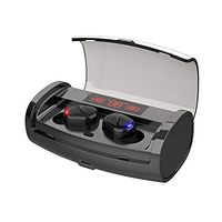 IPX5 Waterproof Wireless Earbuds - Bluetooth Headphones Extreme Subwoofer Bass True Wireless Earbuds Mic Bluetooth 5.0, Mini Charging Case CVC6.0+DSP Dual Noise Reduction 3D HiFi Stereo (Black)