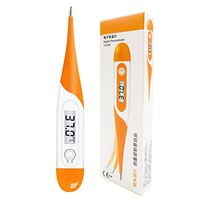 Escolourful Digital Thermometer,Oral LCD Digital Thermometer for Baby Kids and Adult,Thermometer with Digital Display (Orange)