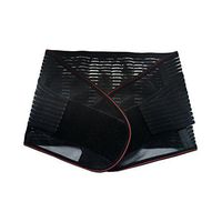 Healifty Lumbar Support Back Brace Breathable Adjustable Self Heating Lumbar Support Belt for Alleviates Sciatic, Pelvic, Leg Pain and Reduces Inflammation Size XL (Black)