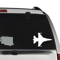 USAF Military F-16 Fighting Falcon Jet Plane REMOVABLE Vinyl Decal Sticker For Laptop Tablet Helmet Windows Wall Decor Car Truck Motorcycle - Size (07 Inch / 18 Cm Wide) - Color (Matte White)