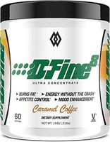 Musclewerks D-Fine8 - Fat Burner Thermogenic, Pre Workout Powder, Appetite Suppressant, Energy & Weight Loss Supplement for Men & Women - 60 Servings Vegan Friendly (Caramel Coffee)