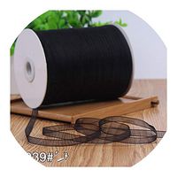 6mm 450Meters Organza Ribbons Wedding Christmas Valentine's Day Decoration Gift Wrapping Handmade DIY Fabric,Black