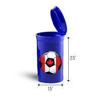 Canada Flag Soccer Ball First Aid Case Pill Container ID 6859B