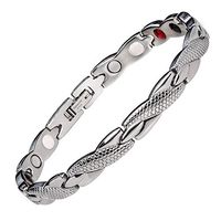 Beewanta Titanium Steel Magnet Bracelet for Men and Women to Eliminate Fatigue Relieve Pain Improve Physical Fitness Balance Magnetic Health Care Bracelet