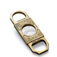 OLT- Smoking set Portable Cigar Cutter Stainless Steel Double Blade Guillotine Scissors for Most Size of Cigars (Color : Gold)