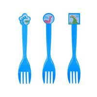 BESTONZON 10pcs Disposable Plastic Forks with Dinosaur Pattern Cute Utensils Cutlery Flatware for Travel BBQ Kids Birthday Party Supplies