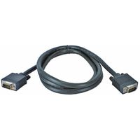 QVS Video Cable. 10FT PREMIUM VGA HD15 M/M TRI SHIELDED BLACK CABLE PP-AC. for Monitor, Video Device - 10 ft - 1 x HD-15 Male VGA - 1 x HD-15 Male VGA - Black