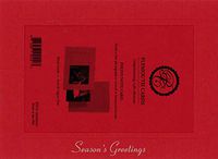 "Season's Greetings" Photo Insert Card by Plymouth Cards- Pkg 10 (Horizontal, Red)