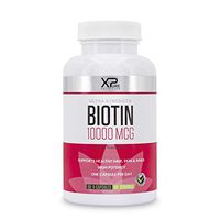 XPure Nutrition Biotin 10000mcg Healthy Hair, Skin & Nails Non-GMO Vegetarian Formula 90 Caps